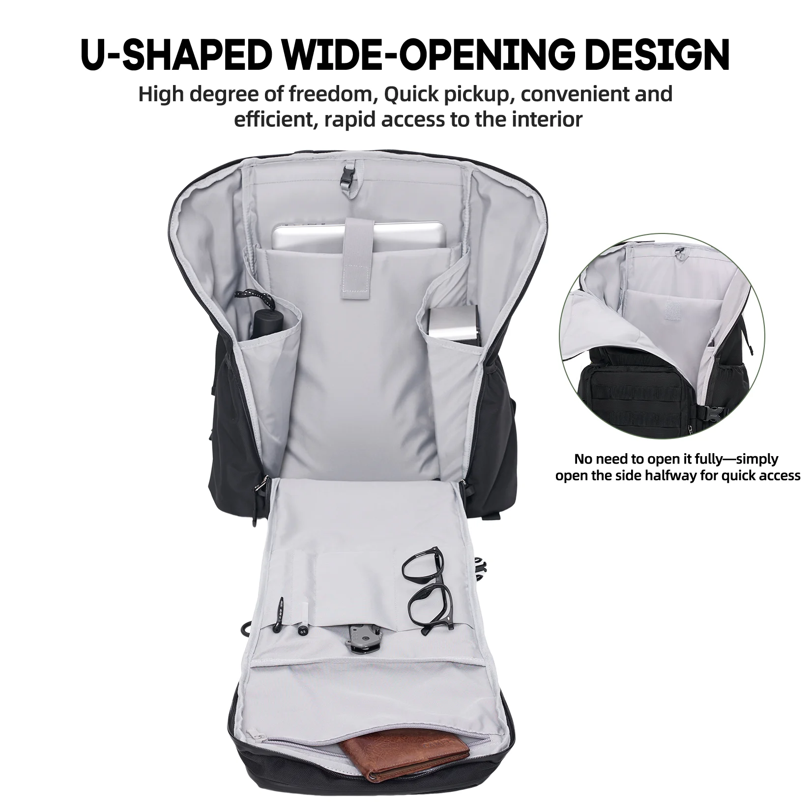 Mochila Timeet para acampar, bolsa de escalada impermeable de gran capacidad de 26l, mochila de viaje ultraligera para hombre, mochila para ordenador portátil para senderismo al aire libre