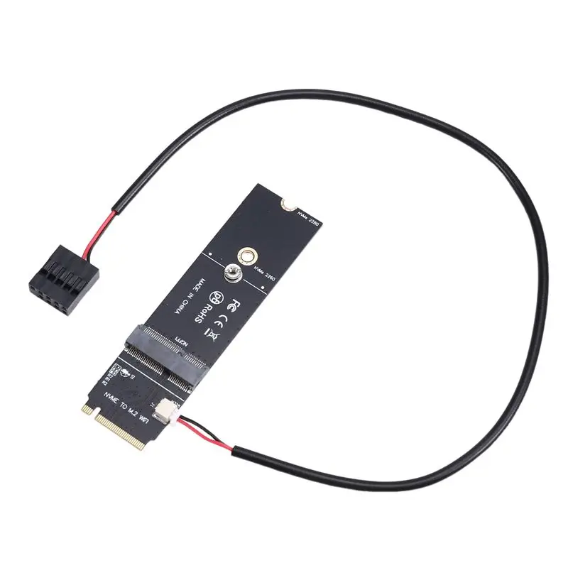 ABRI-NGFF M.2 A+E Key To Nvme PCI-E SSD Port Converter Adapter For AX200 AX210 8265 7260AC Wifi BT Wireless Card