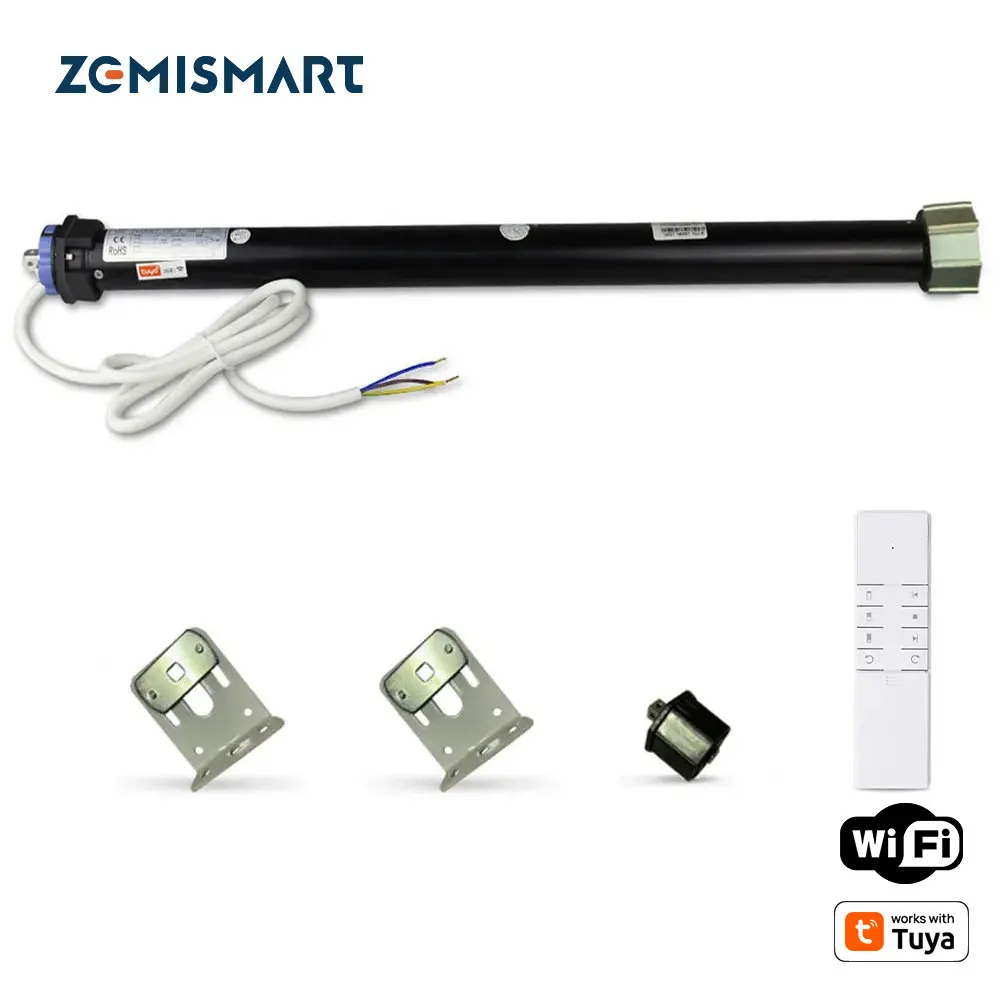 Zemismart WiFi Roller Blind Motor for 40mm Octagonal Tube Motorized Shutter Engine Work with Tuya Smart Life APP Alexa Google