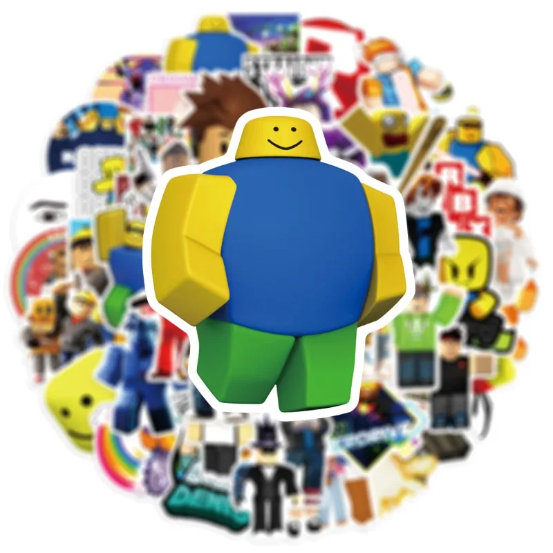 50 قطعة ملصقات الكرتون ROBLOX حفلة طفل ملصق سكيت الثلاجة الكتابة على الجدران حقيبة الهاتف المحمول ملصق طفل هدية عيد ميلاد
