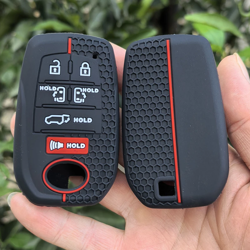 Capa de Silicone para Chave Remota de Carro para Veículos TOYOTA Sienna RAV4 VENZA Mirai Híbridos Alphard PREVIA Voxy 7 Botões Acessórios