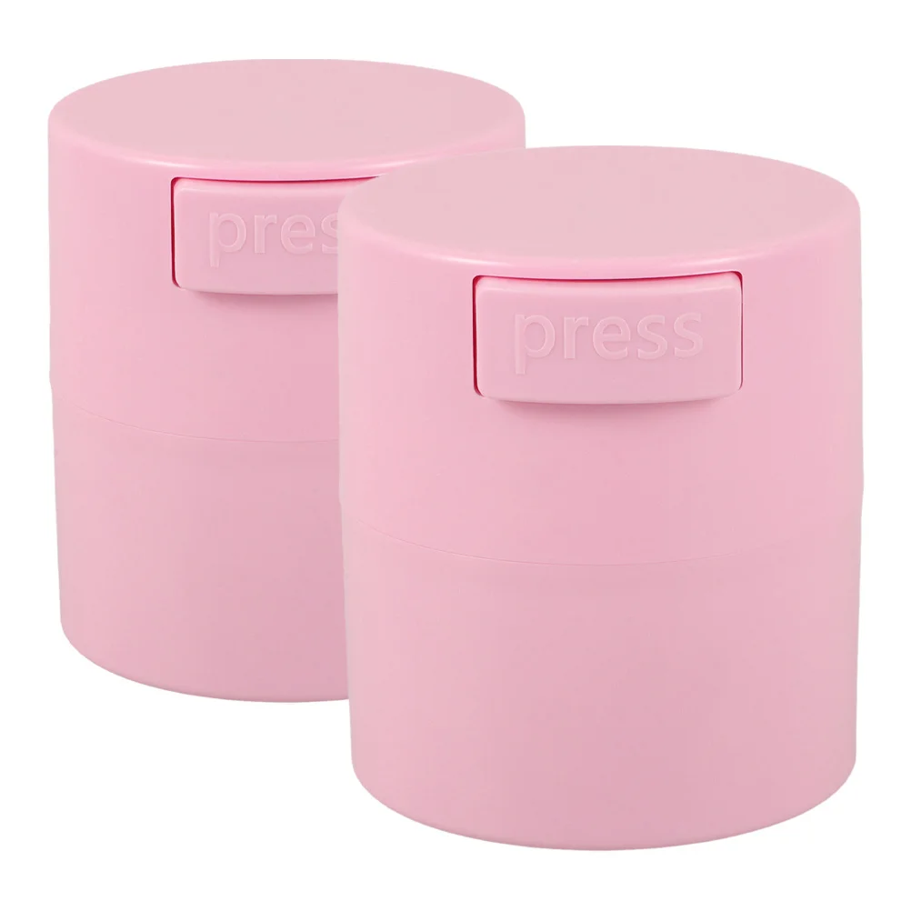 

2Pcs Eyelash Storage Case Lash Glue Container Vacuum Seal Airtight Jar for Fresh Adhesive Extension Holder Portable Beauty Tool