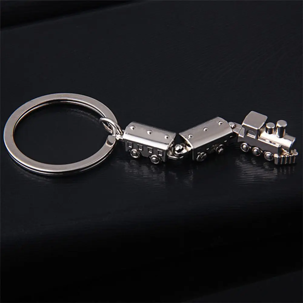 Creative Alloy Bag Decro Train Shaped Unisex Gift Key Ring Key Holder Key Chain Fashion Jewelry