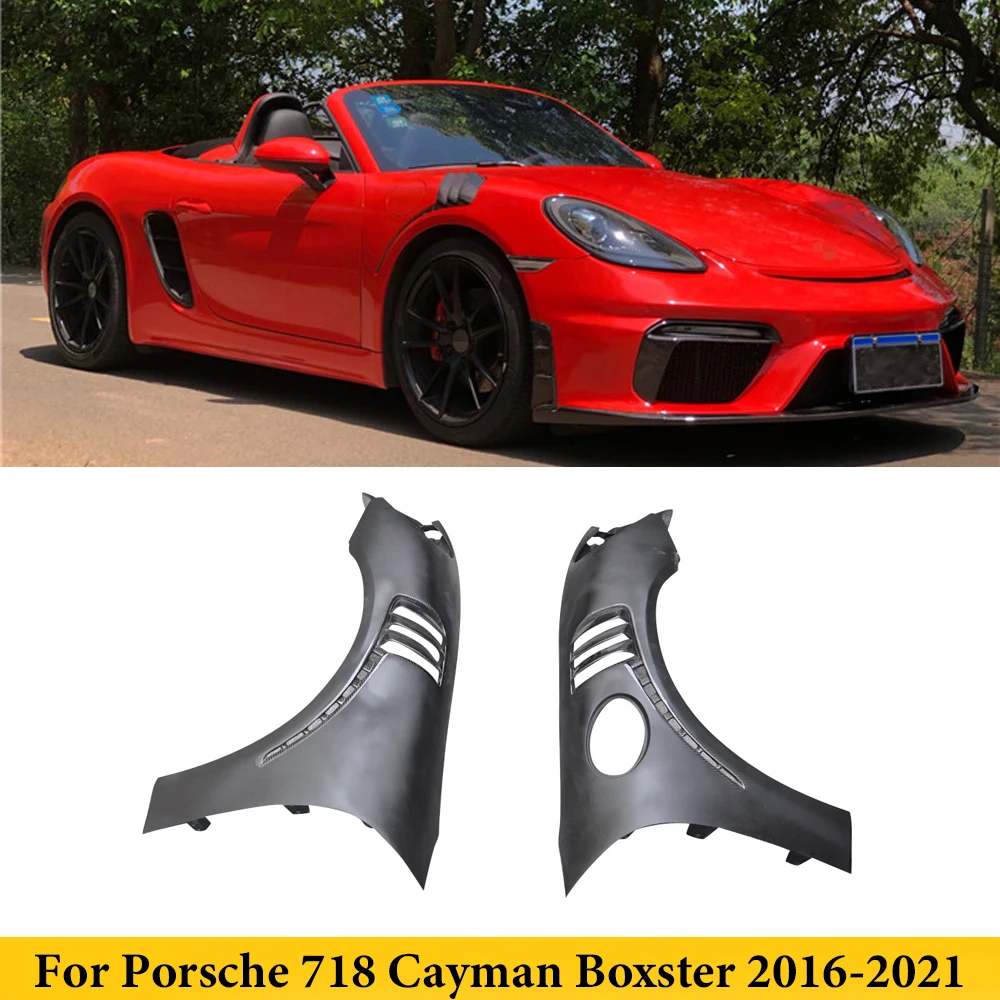 

For Porsche 718 Cayman Boxster 2016-2021 FRP Side Fenders Mudgurds Vent Flares Style Fenders Aprons Trim Auto Tuning