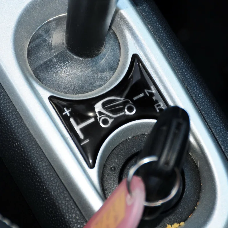 Car Gear Lever Panel Decoration Central Control Panel 3D Sticker for Smart 451 Fortwo Accessories Modification Products view 2