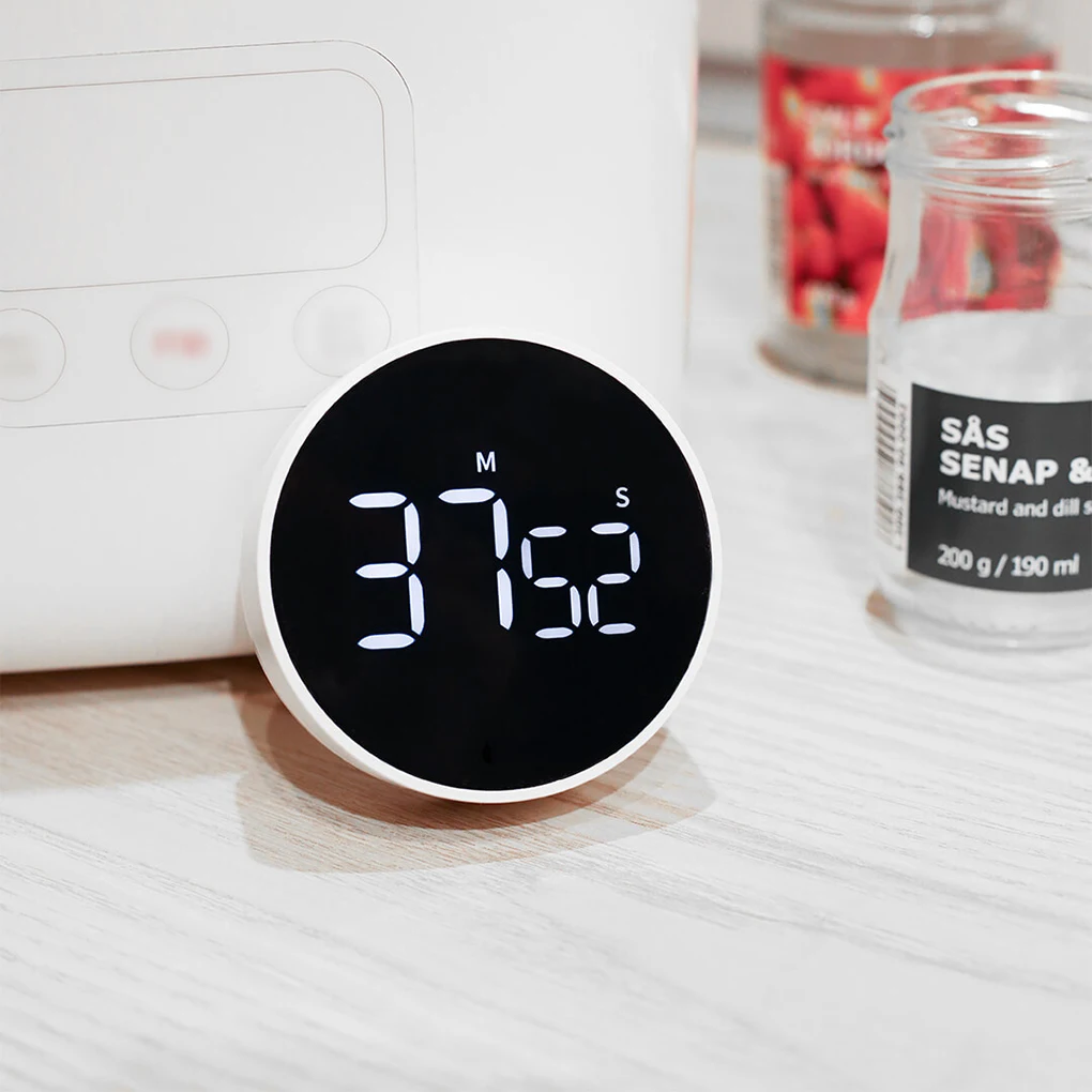 

Kitchen Cooking Timer Adjustable LED Full Screen Digital Display Classroom Study Learning Countdown Stopwatch Alarm