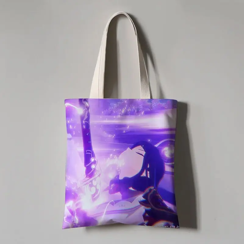 Genshin Impact Merchandise Inazuma Raiden Shogun Baal Milk Groove Sheath Anime Two-Dimensional Single Shoulder Handheld Canvas