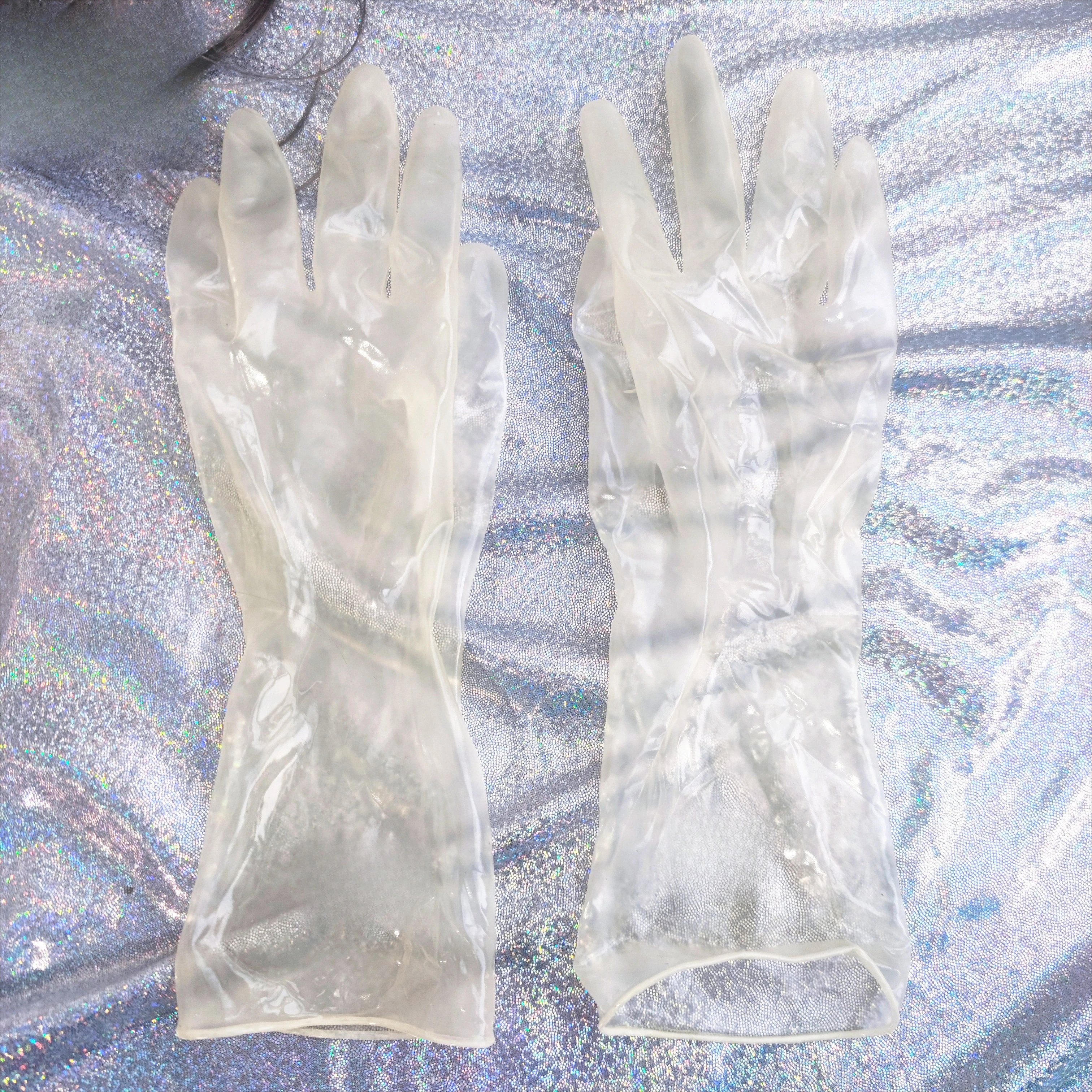 High Quality Ultra-thin Transparent Latex Short Gloves