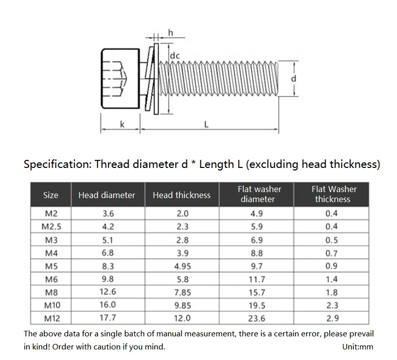 M2 - M8 A2 304 Stainless Steel Hexagon Socket Cap Head Blue Glue Dispensing Screw Flat Washer Spring Gasket Assemble Bolt