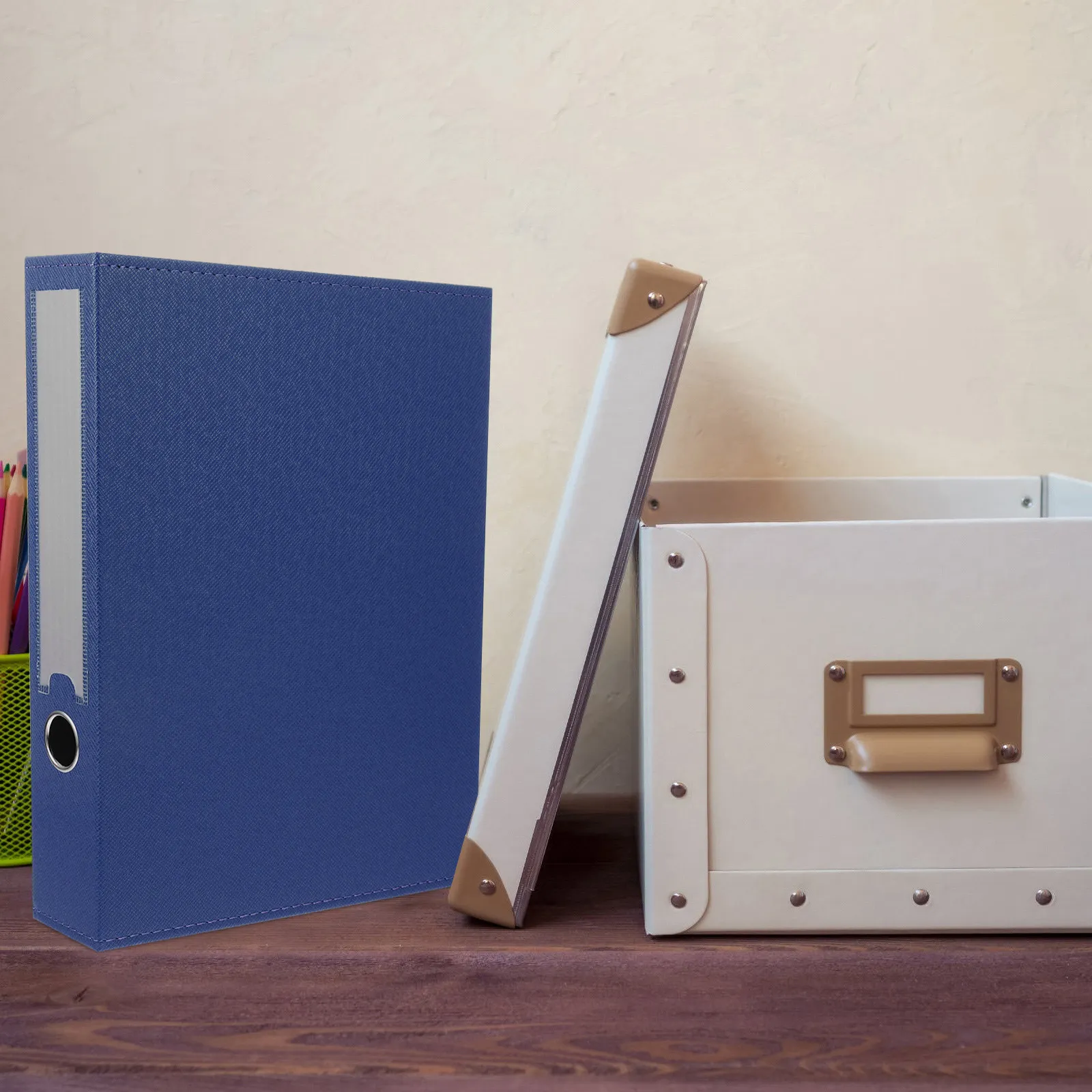 

Wear Resistant Desktop File Organizer A4 Size Document Storage Box for Papers Files Receipts Office Desk Study Space Saving Tidy