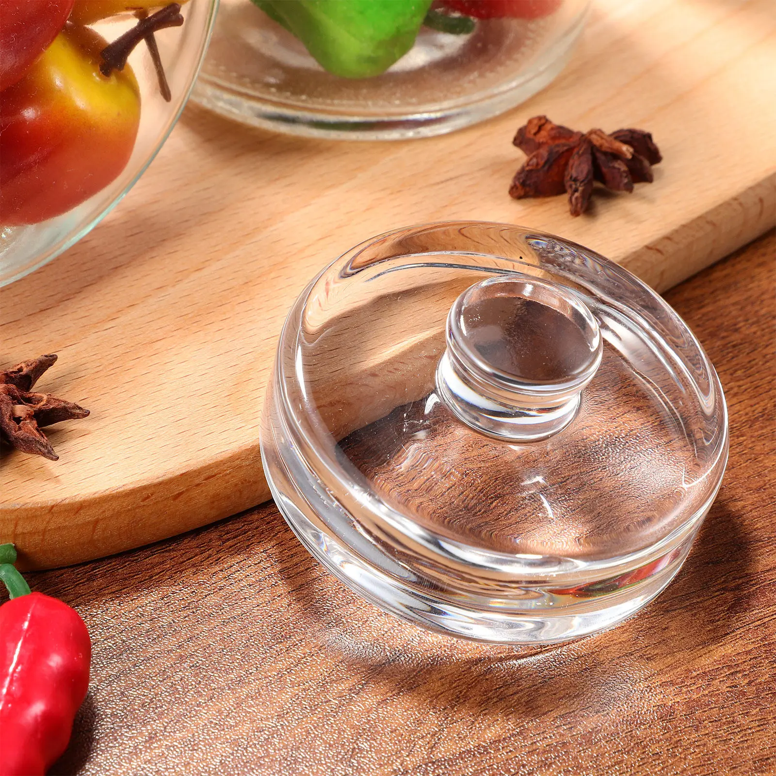 Premium Glass Fermenting Weight with Smooth Round Design Heavy Duty for Wide Mouth Mason Jars Fermentation Lids Sauerkraut