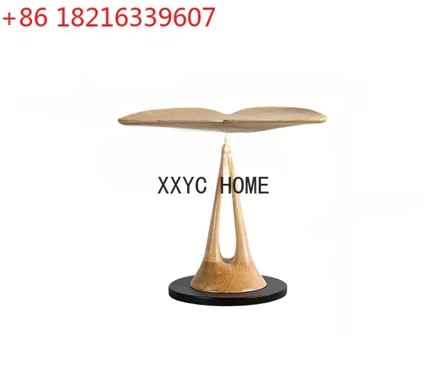 

Minimalism Solid Wood Side Table Designer Living Room Sofa Balcony Small Coffee Table Removable Bedside Corner Table