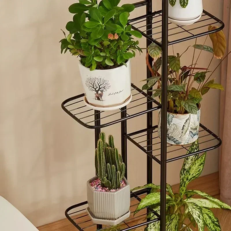 Backdrop Flowers Plant Stand Indoor Adjustable Metal Plant Stand Bedroom Luxury  Plantas Balcony Furniture