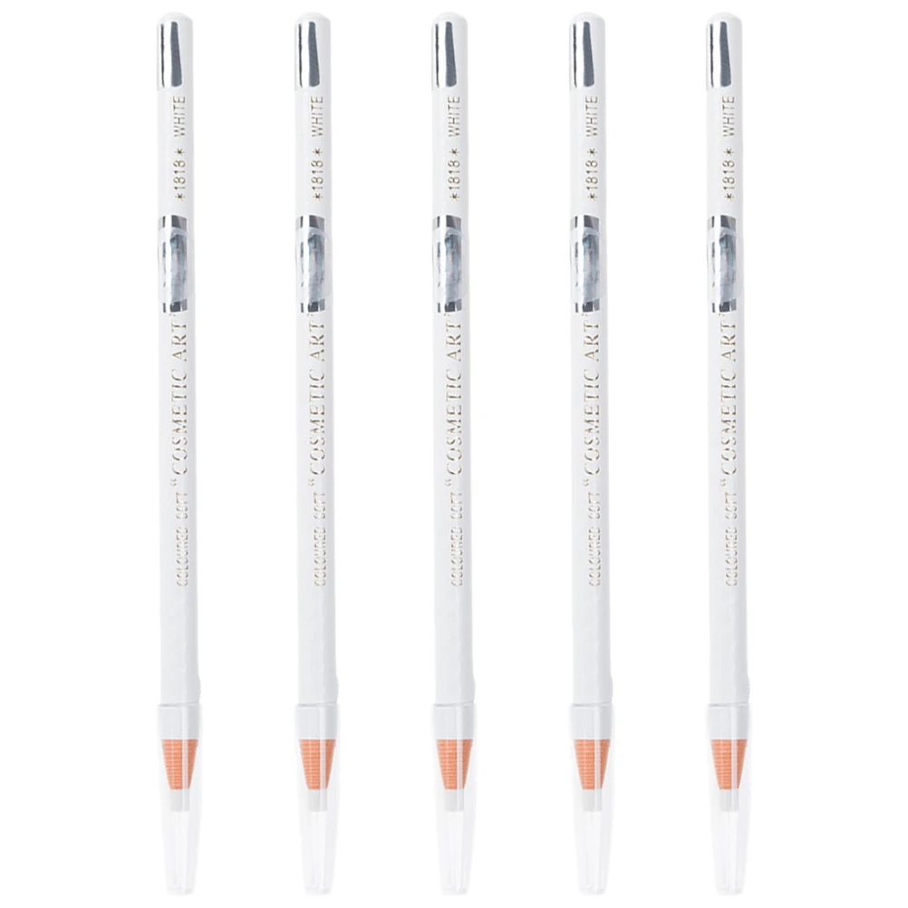 

5 pcs Waterproof Eyebrow Pencil White Makeup Pencil For Women Long Lasting Natural 3D Eyebrow Shape Fine Texture Safe