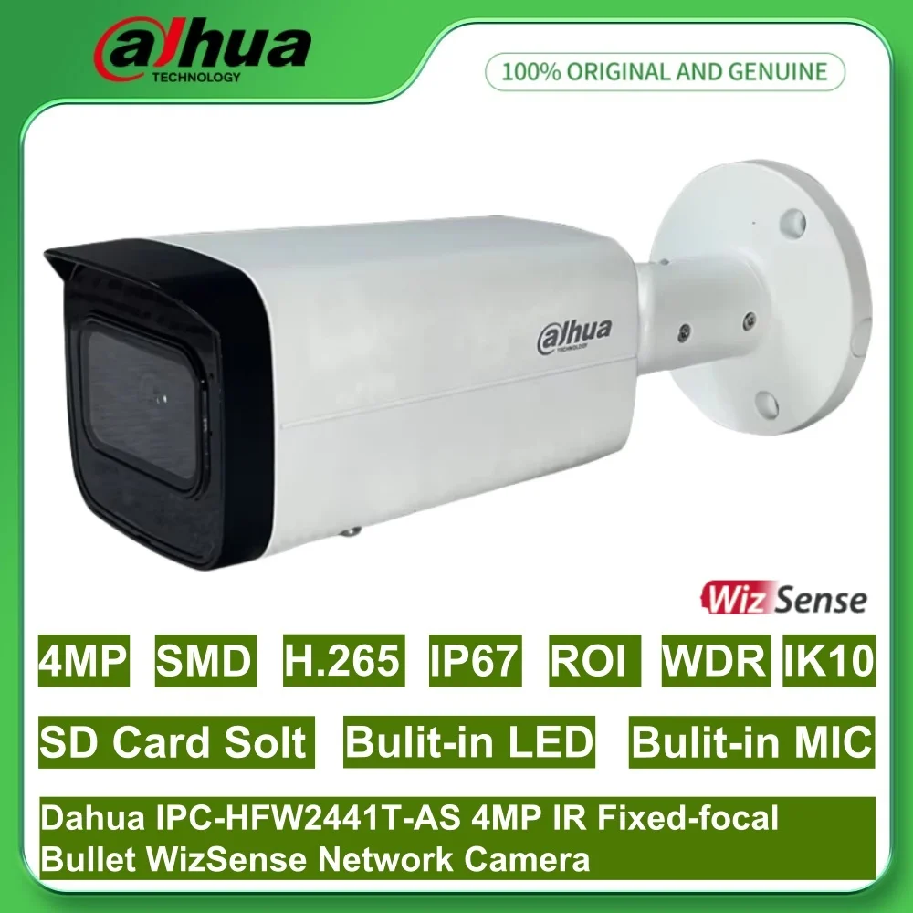 داهوا IPC-HFW2441T-ZS 4MP IR60m فاري بؤري 2.7 مللي متر-13.5 مللي متر رصاصة WizSense شبكة PoE كاميرا مدمجة في هيئة التصنيع العسكري IP67 IK10 SD بطاقة Solt