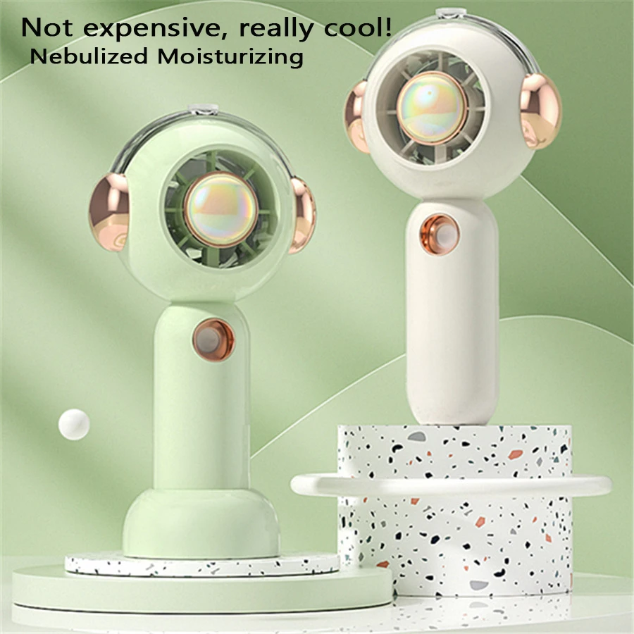 MEET SUN USB Charging Mini Electric Fan Desktop Spray Air Conditioning Fan 3 Speed Settings Water-Cooling Function for Office Us