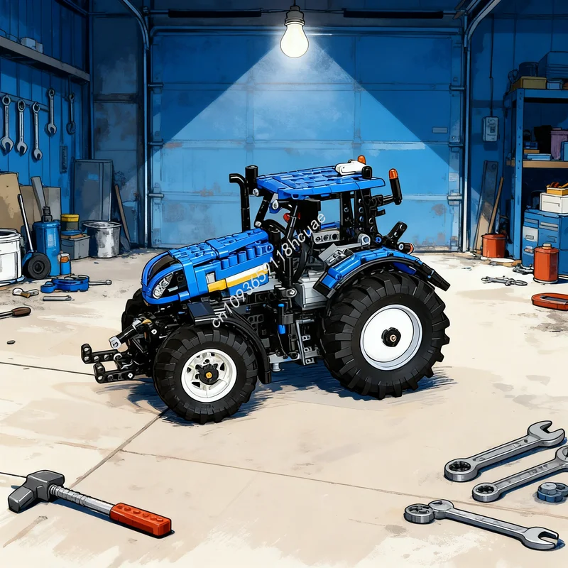 

572pcs MOC New Holland Tractor Bodywork Only Technical Model Building Toys Blocks Construction Christmas Gifts DIY Idea Creative
