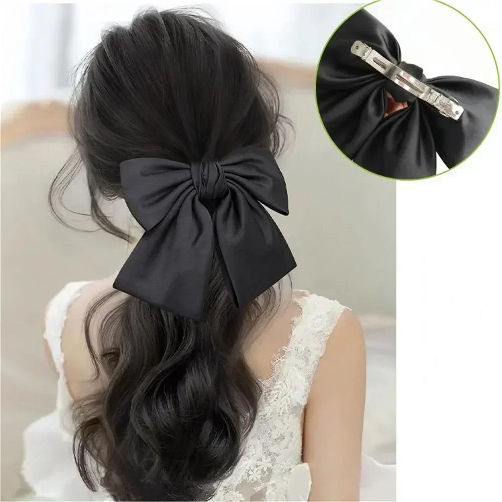 Ponytail Synthetic Wig Long Curly Hair Clip Simulated Transmission Sweet Bow Low Braid