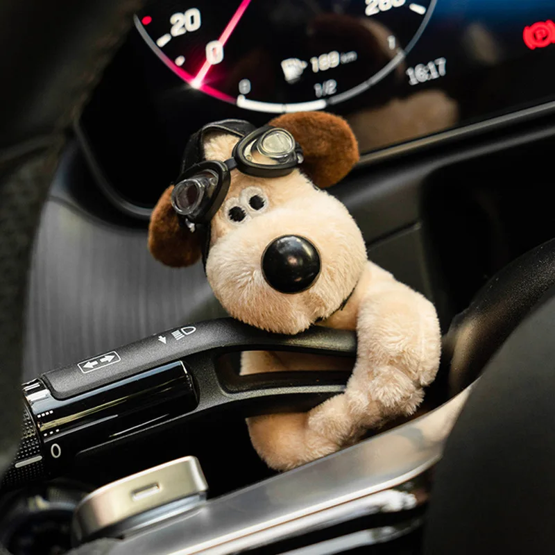 Kawaii Car Plush Decorative Doll Steering Wiper Switch Accessories Toys Cartoon Car Decoration Pendant Car Accessories Gifts