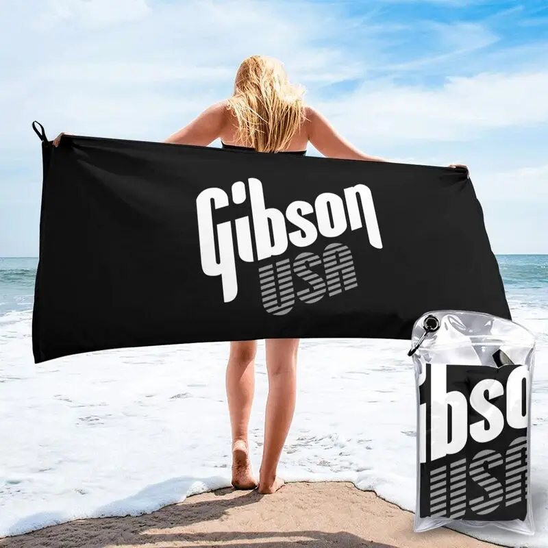 Gibson Usa Guitars Electric Bass Hard Rock Acoustic Quick dry Towel Surf Comfortable Sports Towel