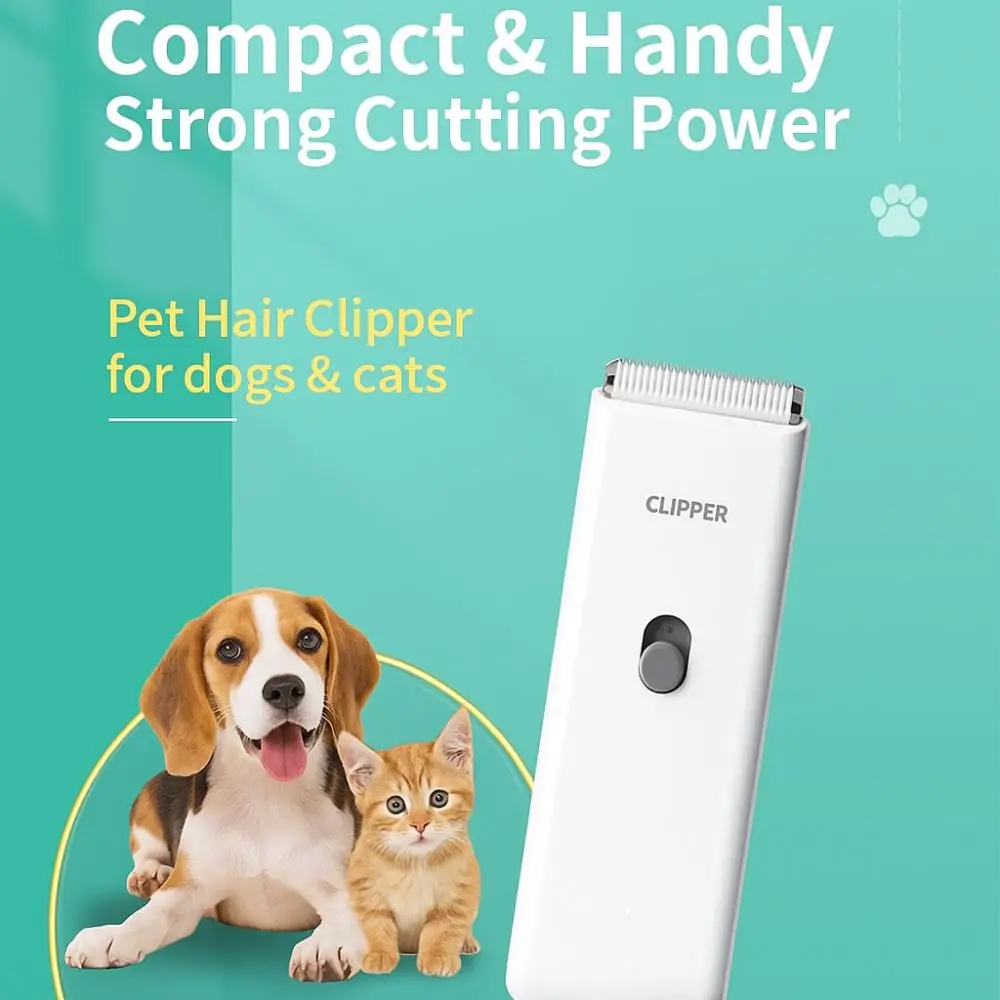 

Professional Dog Hair Clipper Waterproof Wireless Cat Grooming Clipper Mute Low Noise Pet Electric Clipper For Cats and Dogs