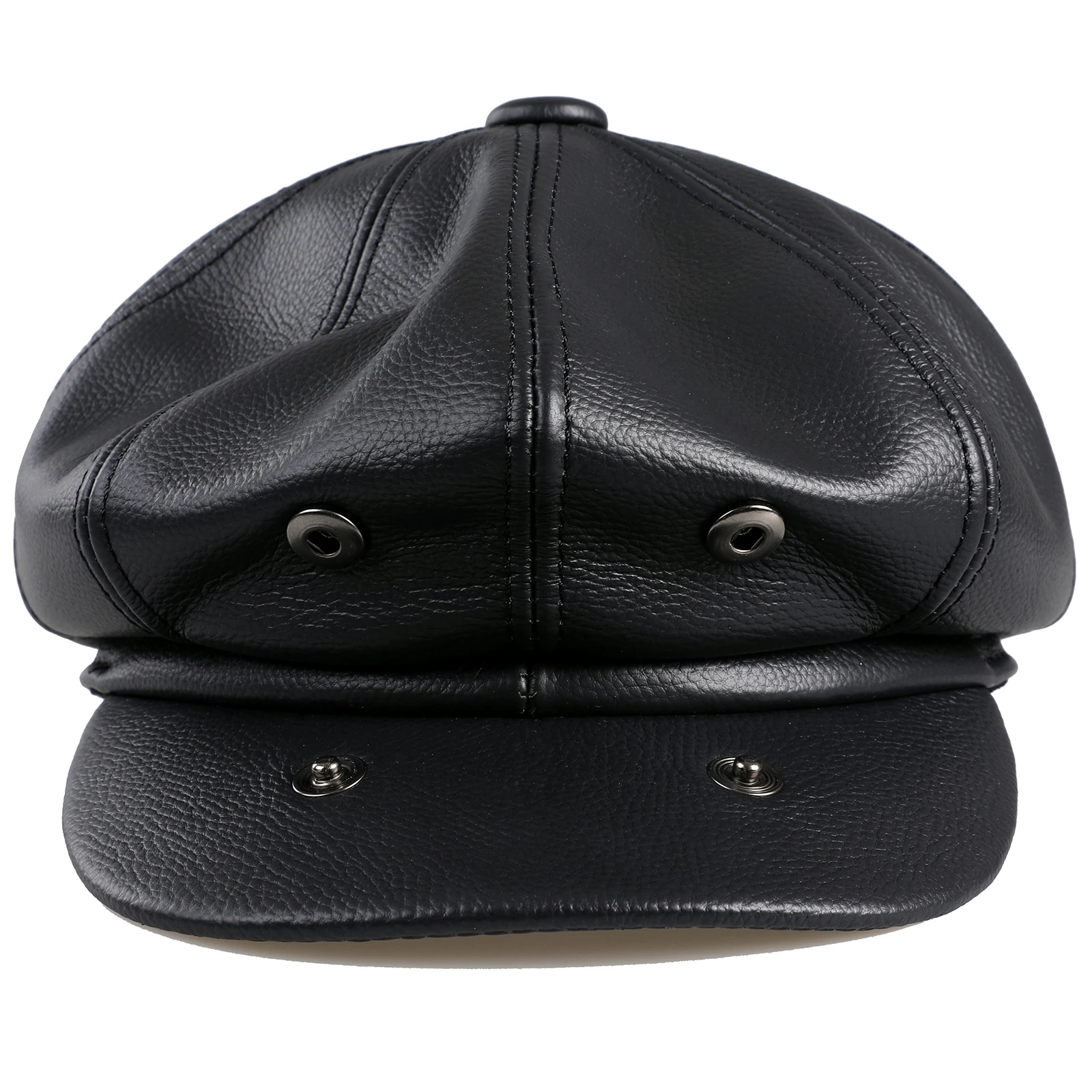 Boonjovia Herren Newsboy Flat Cap echtes Rindsleder Gatsby Efeu Golf Cabbie Fahr hut 8 Panels klassisches Design – Detail 12