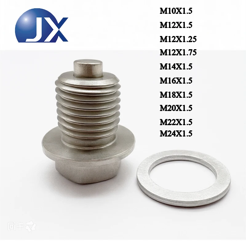 Magnetic Oil Drain Plug M12 M14 M16 M18 M20 Stainless Steel Engine Sump Bolt Silver Oil Drain Sump Nut