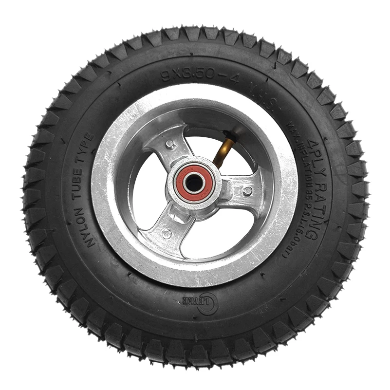 9 inch wheel 9x3.50-4 tires tyre Inner Tube and rim Combo for Gas Scooter Skateboard Pocket Bike Electric tricycle