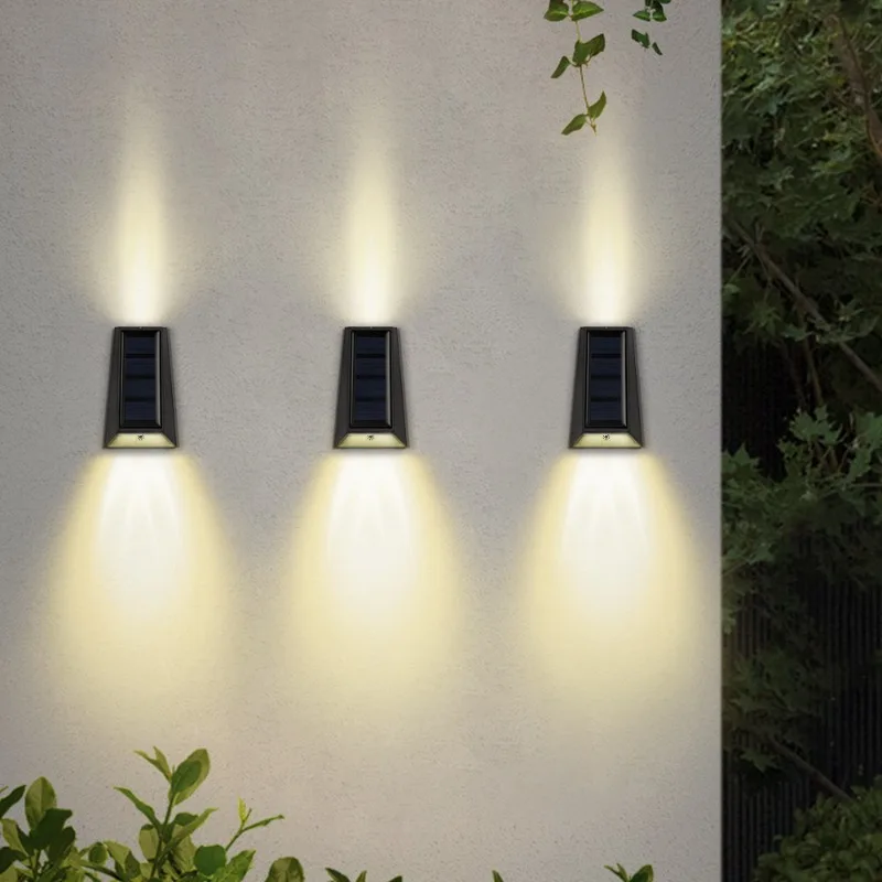 Imagem -02 - Solar Powered Sunlight up And Down Spot Lights Two Mode Outdoor Street Wall Light Lâmpada Impermeável Decoração do Jardim