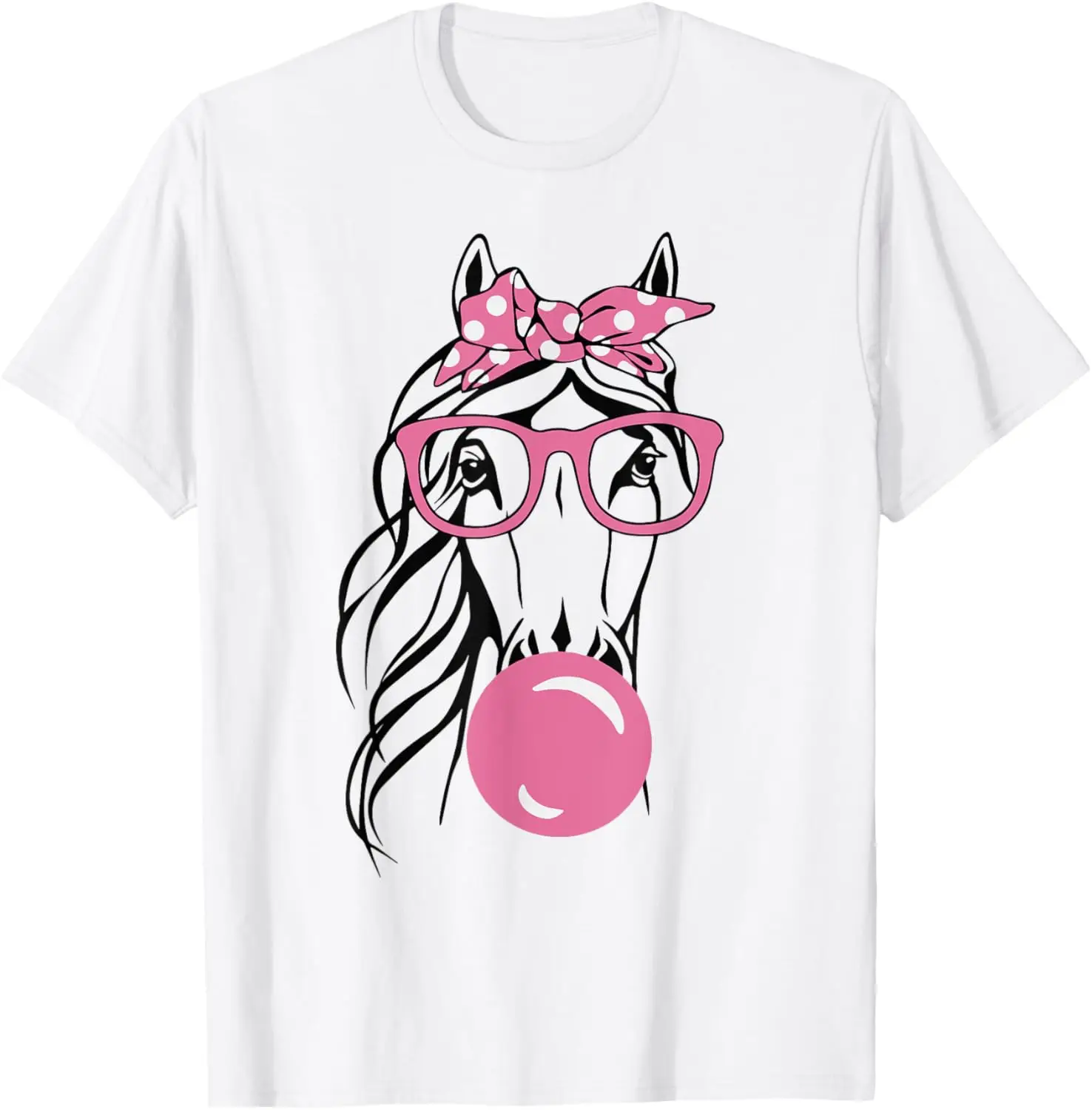 Horse Bandana for Horseback Riding Horse Lover Girls Women T-Shirt Print Original Design Gifts T Shirts Camisas Streetwear