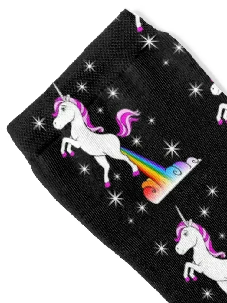 Unicorn Farting Rainbow Socks Running moving stockings gift Socks Man Women's