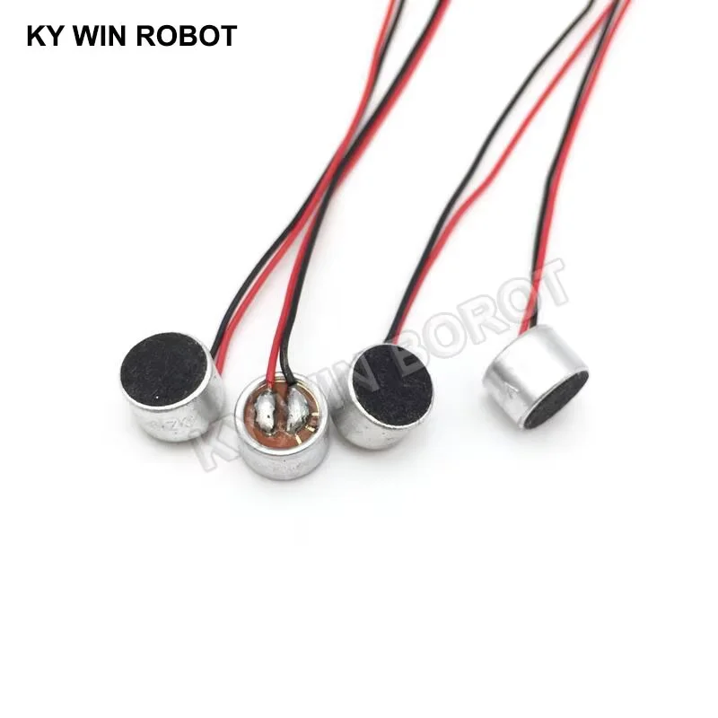 10 PÇS/LOTE 9x7mm 9767 Capsule Microfone Condensador Eletreto Com Com Com Com Com Com Com Com Com Com Com Com Com Com Fio 9.5 CM