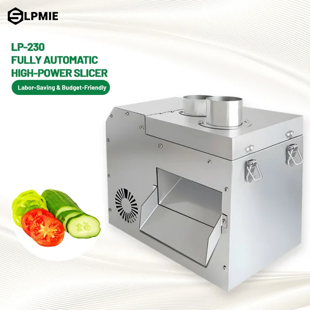 

230 Automatic 220V Motor Fruit & Vegetable Slicer For Eggplant Bamboo Shoots Potato Corn Slicing Machine