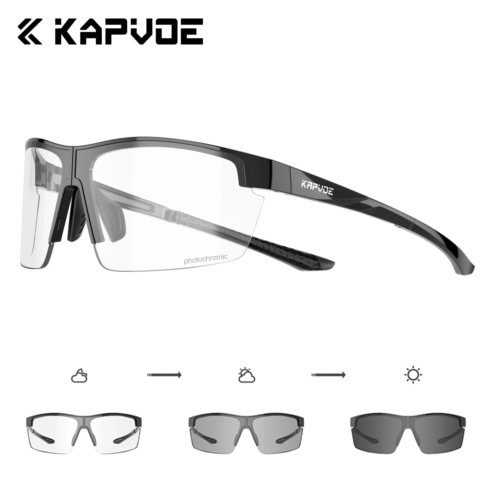 

KAPVOE складные фотохромные солнцезащитные очки велосипедные очки мужские и женские велосипедные очки MTB спортивные очки для бега на открытом воздухе