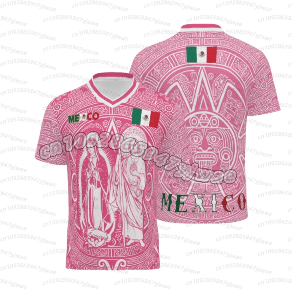 Mexico National Flag Print T Shirt women  Funny 3D Eagle Pattern Short Sleeve Tees Outdoor Football Sports Clothing Casual Tops view 3