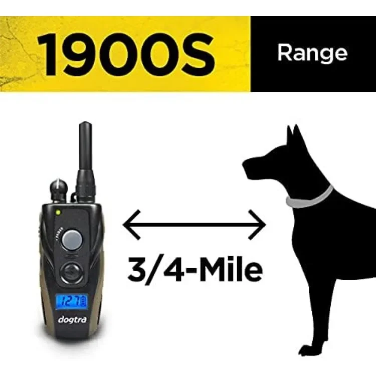 3/4 Mile Range Rechargeable E-Collar with Adjustable Levels for Dogs