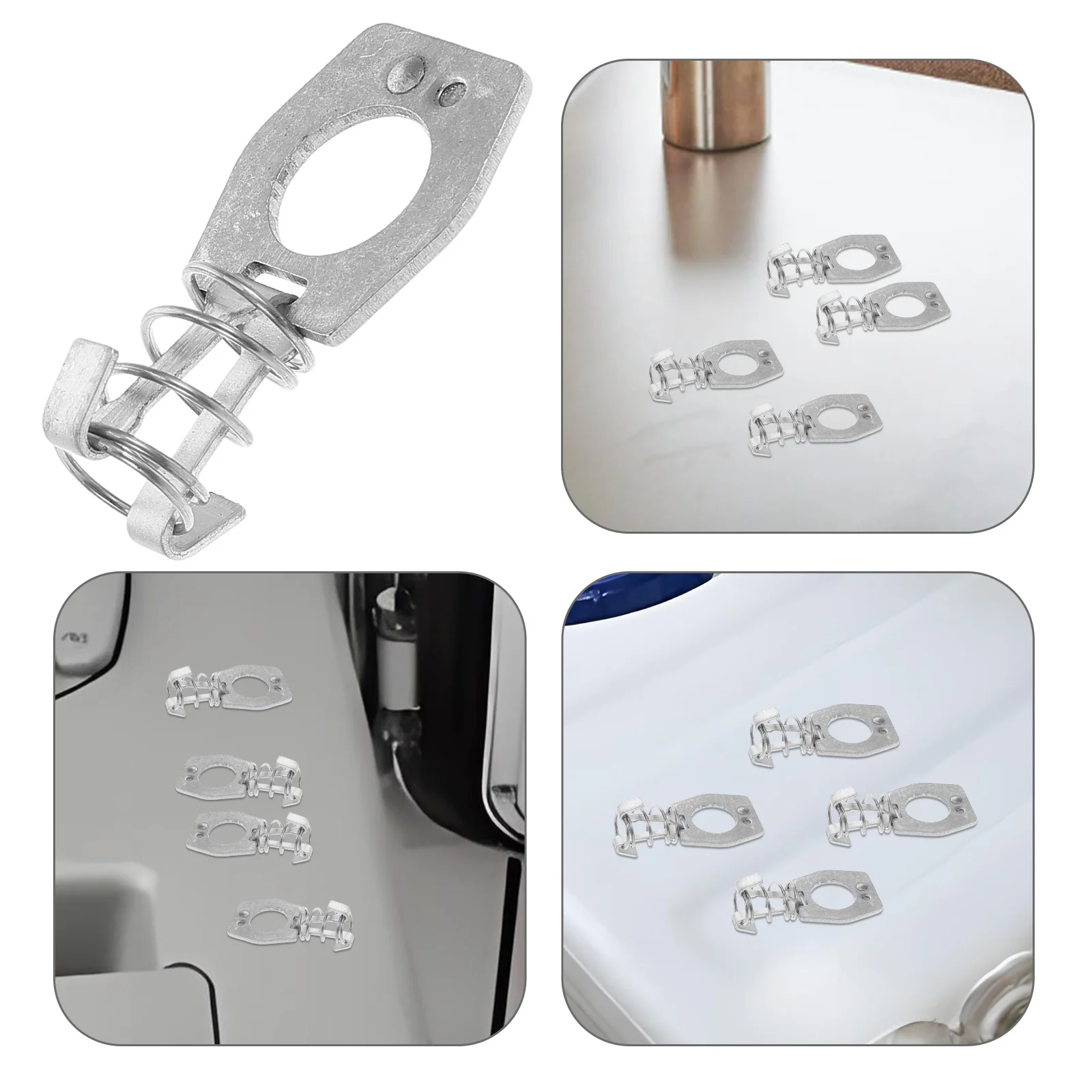 

Комплект из 4 металлических замков-защелок для дверей автодомов и прицепов, высокопрочные, для замены механизма защелки