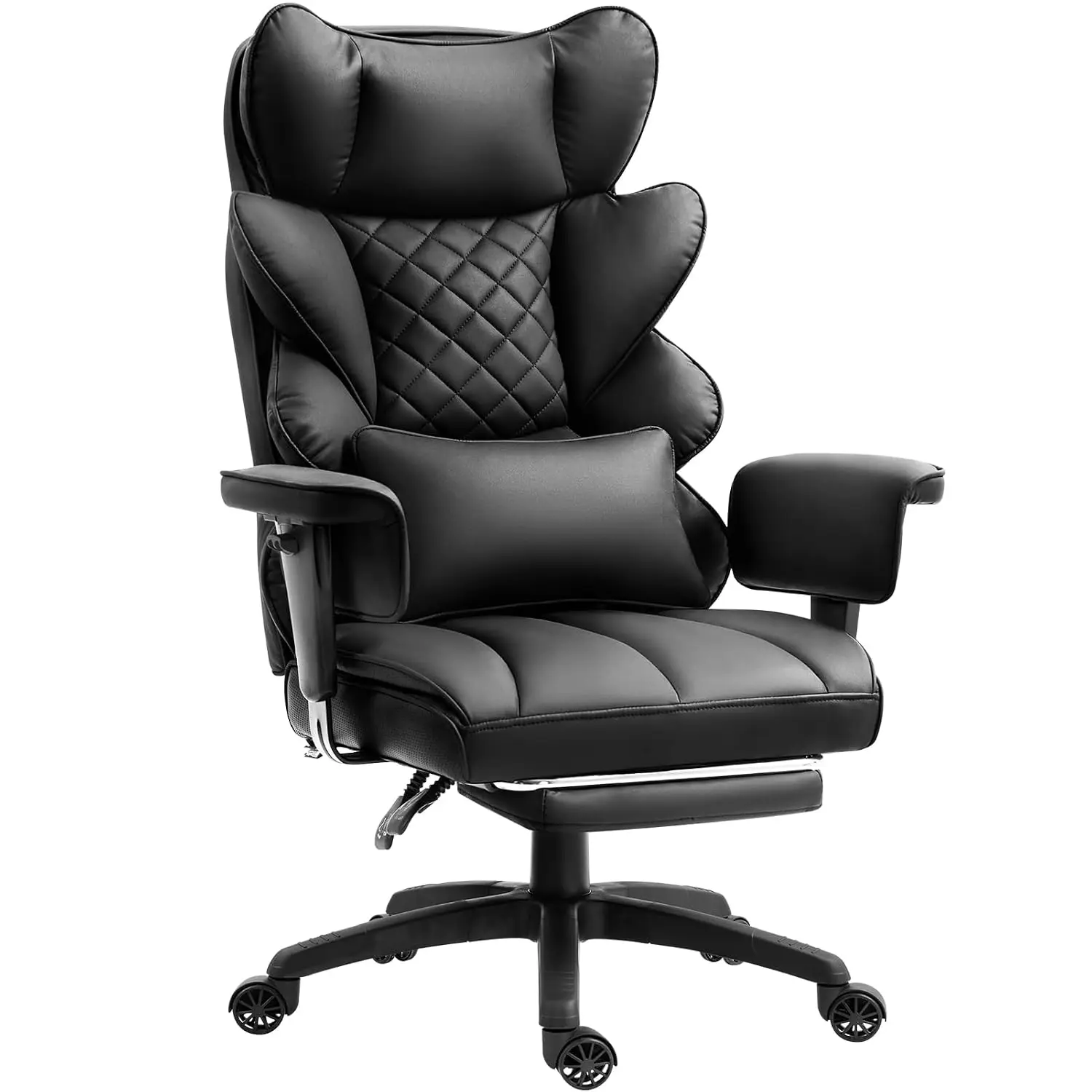 Big & Tall Office Chair with Pocket Spring Cushion, High Back Gaming Chair with Adjustable Armrests, Customized