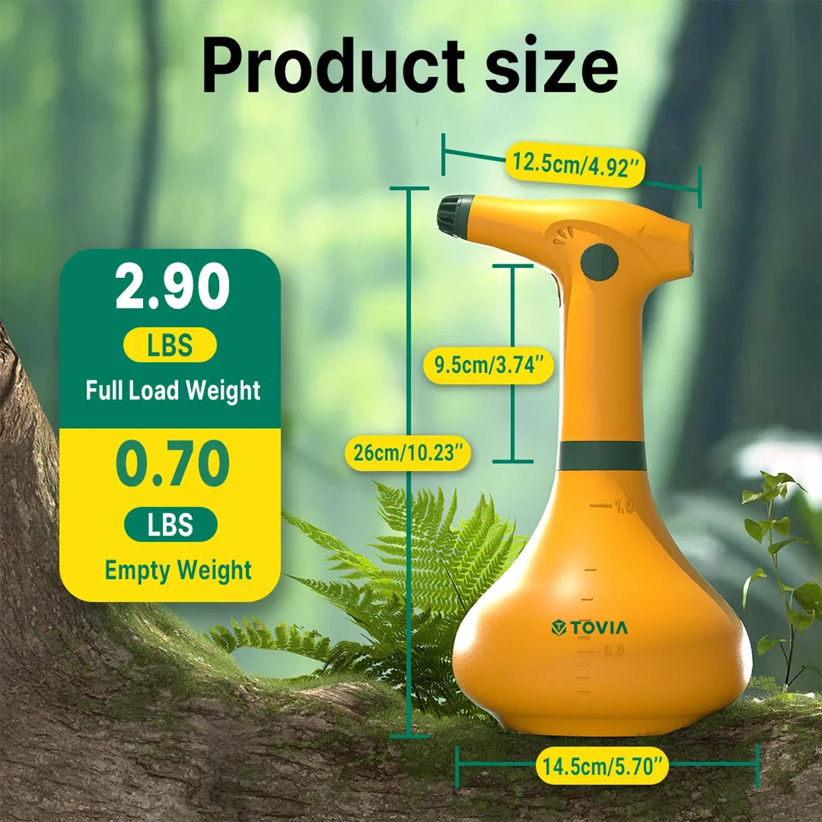 Household 1 Liter Electric Watering Can, Can Water Flowers/Sterilize, Can Work 360 Degrees, With USB Charging Cable Power Tool