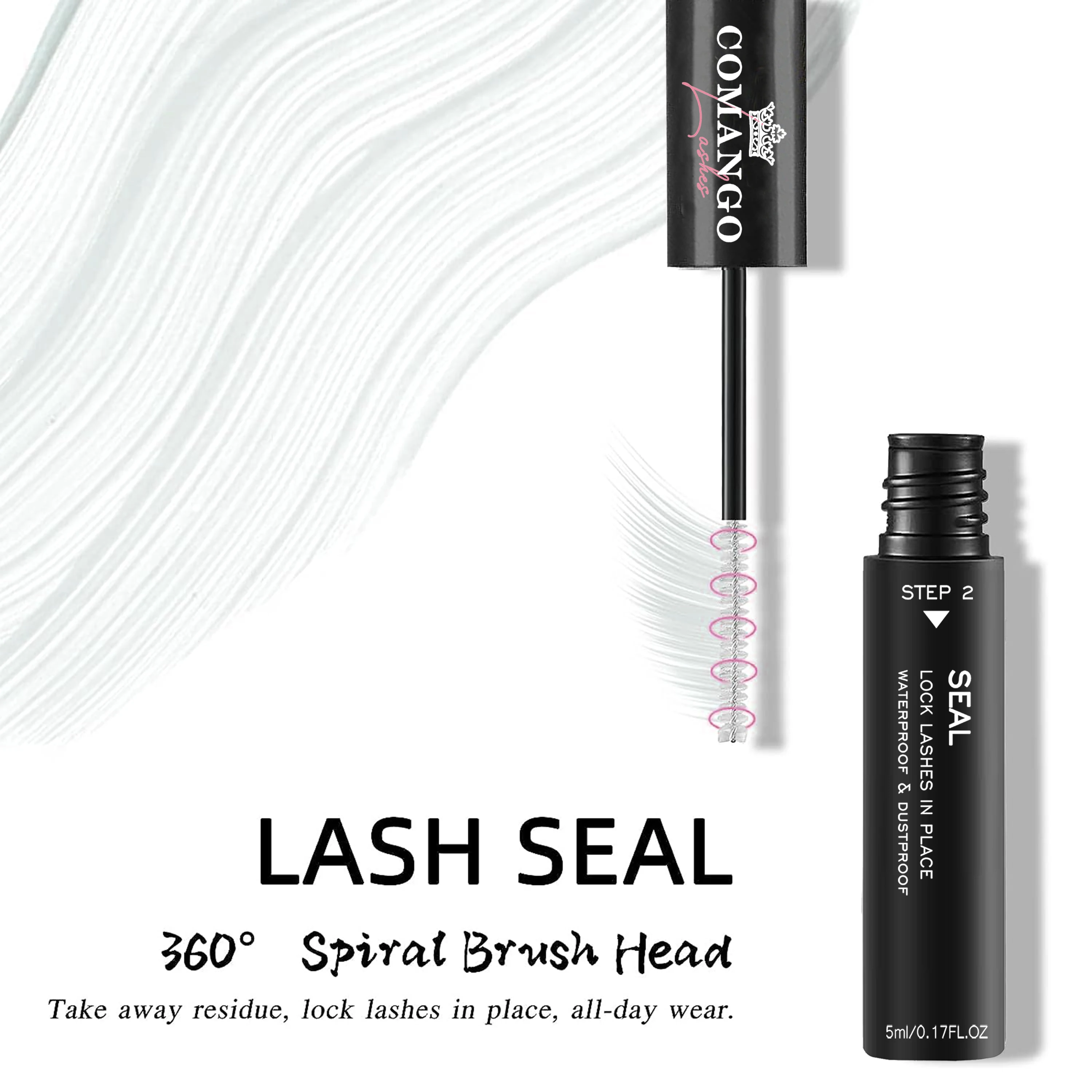 CoMango-DIY Lash Extensões Set com Wispy Lash Cluster e Cluster, Bond e Sealer, Eyelash Cluster Pinça