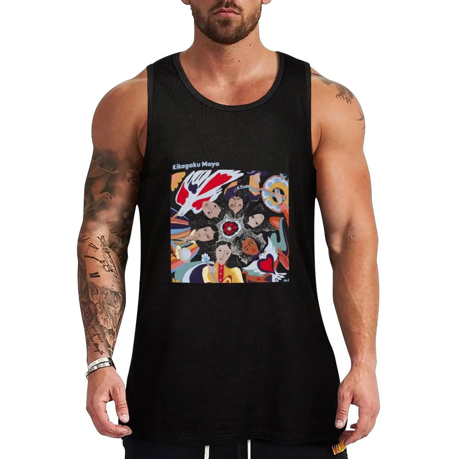 

Kikagaku Moyo Team Tank Top Summer Casual Tank Top Loose Lightweight Sleeveless