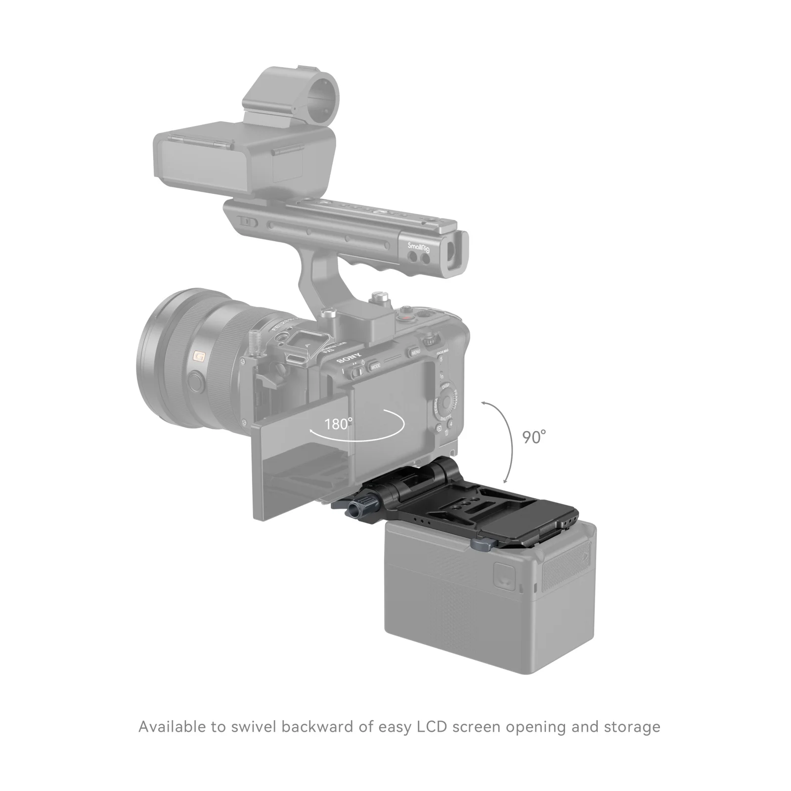 SmallRig V-Mount Battery Mount Plate do lustrzanek cyfrowych bez lusterka Sony Alpha 7R V/Alpha 7 IV/Alpha 7S III/Alpha 7C/FX30 4505 — zdjęcie 4