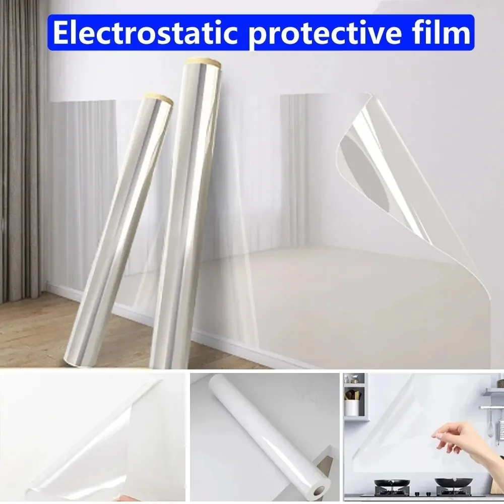 Oil Pollution Prevention Wallpaper Sticker Wall Sticker Electrostatic adsorption Transparent Kitchen High Temperature Resistanc
