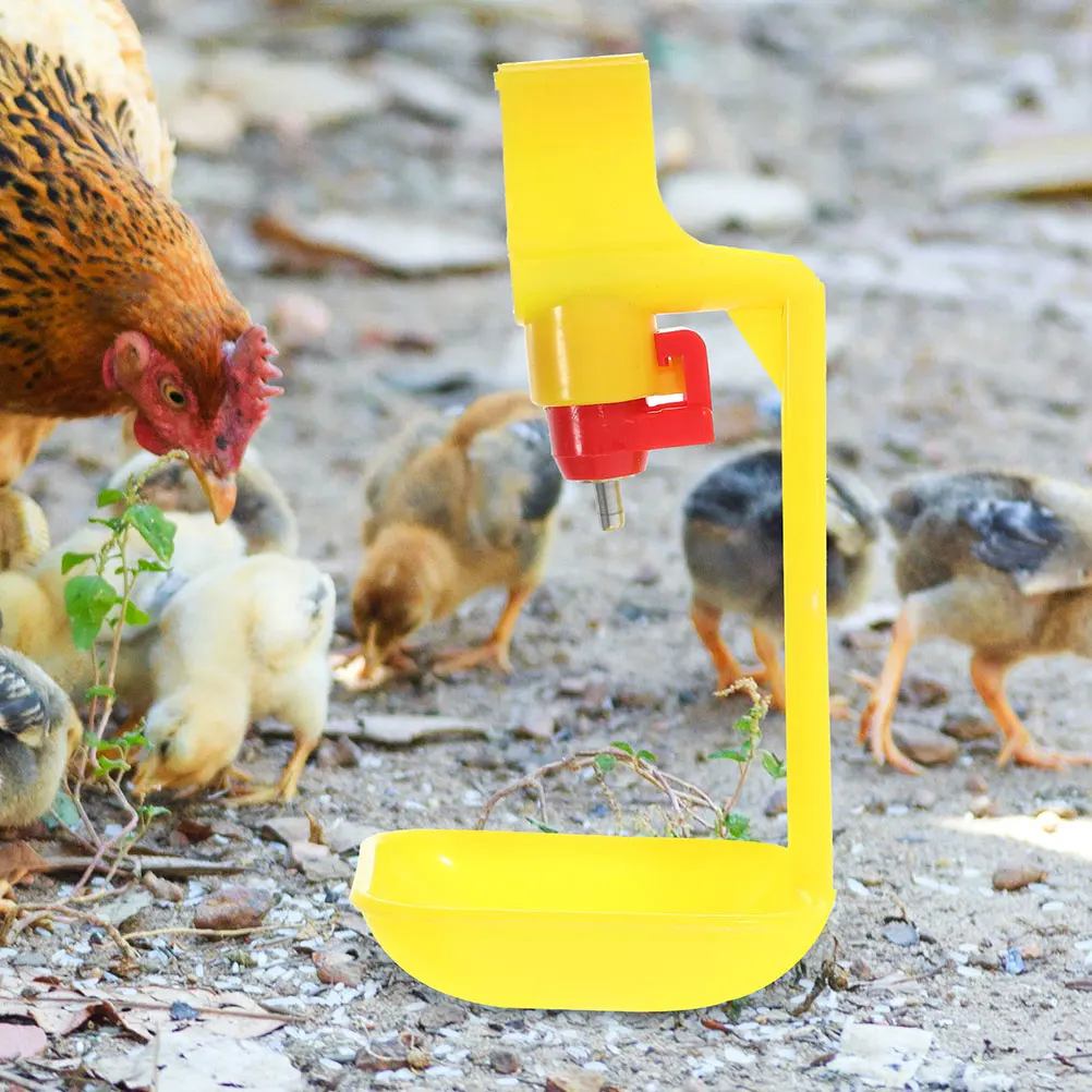 

4Pcs Poultry Water Cups Hanging Chicken Waterer Farm Automatic Drinking Water Dispenser Chicken Coop Waterers Chickens Drinker