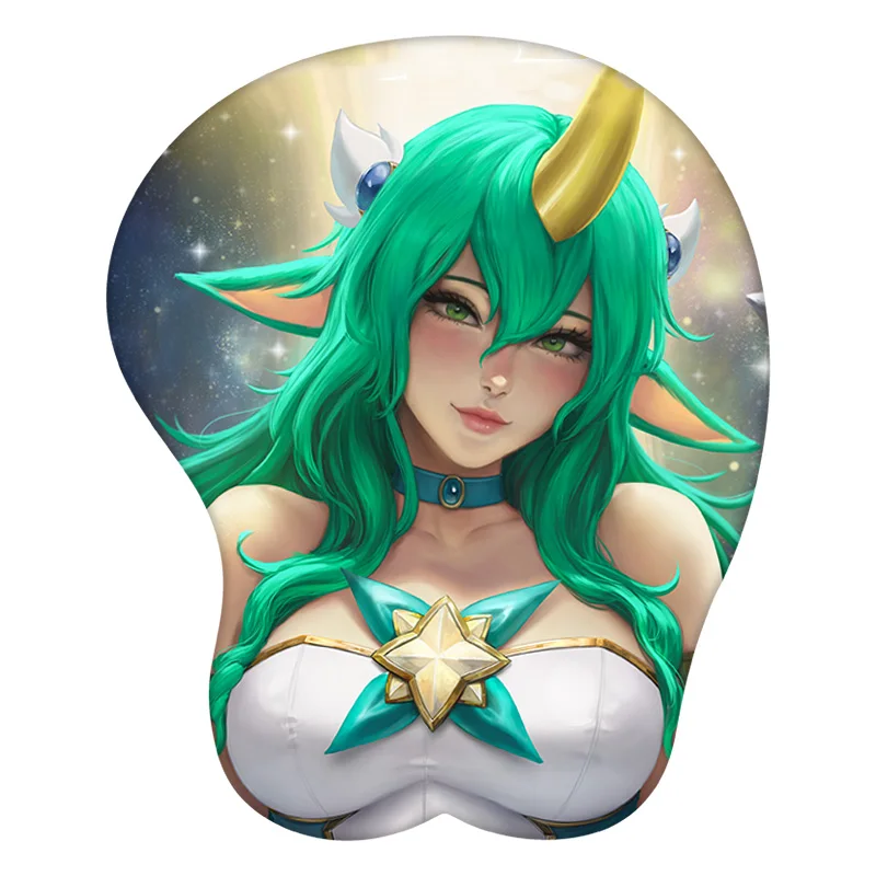 

Star Guardian Soraka League Of Legends Anime 3D Mouse Pad Wrist Rest Desk MousePad Mat Gamer Accessory