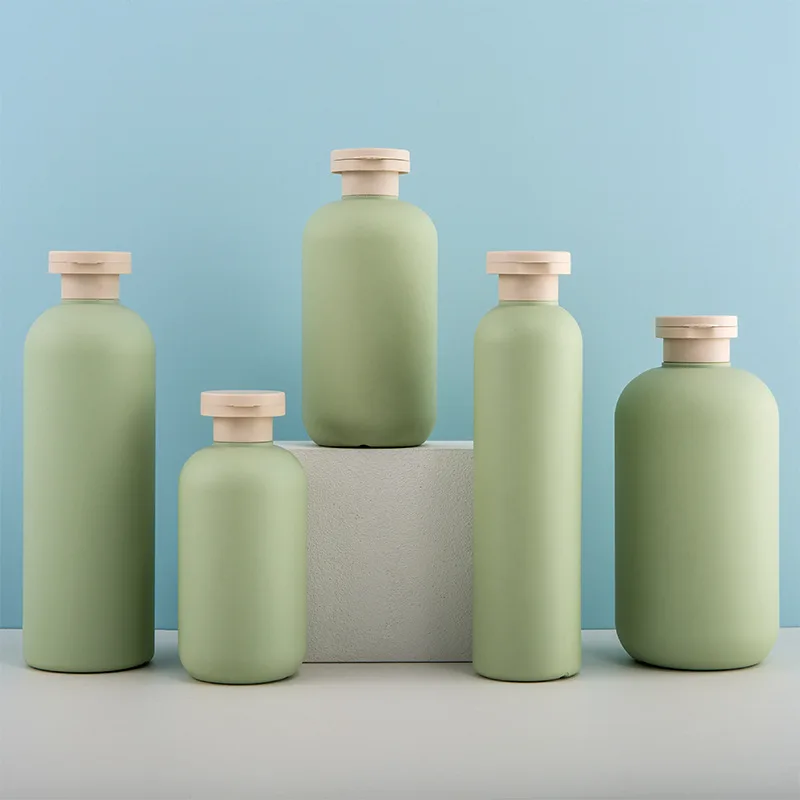 ソープディスペンサー用プラスチックシャンクボトル,透明プラスチックシャンプーボトル,詰め替え可能,フリップトップ用,ポンプボトル,200ml-500ml