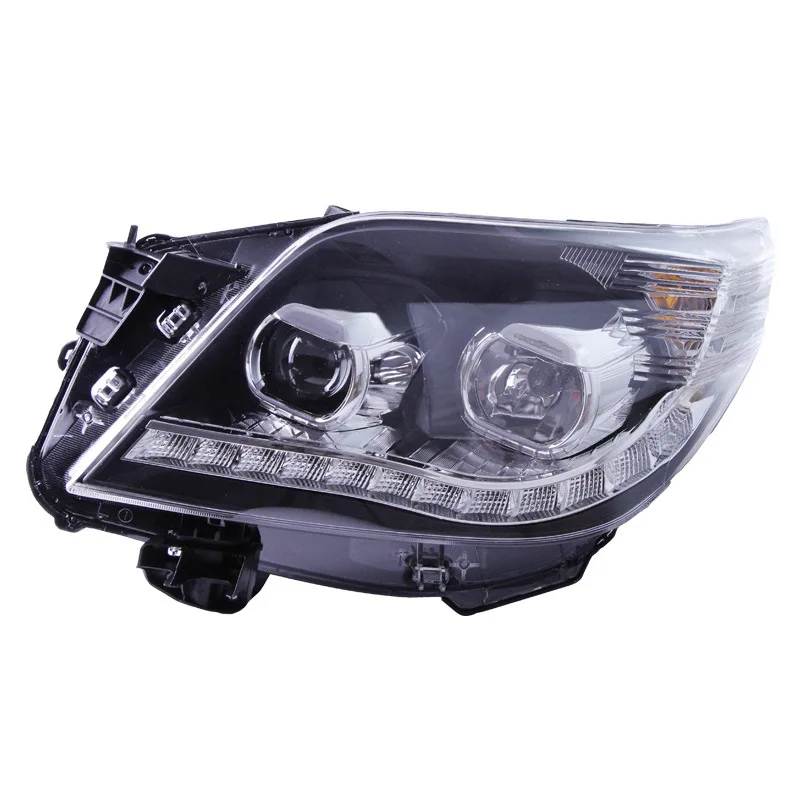 Upgrade Double lens Xenon HID DRL LED angle eyes headlight Assembly for Toyota PRADO 2010-2013 head front lamp light Accessories