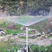 Full Rotation Garden Sprinkler with 1/2 Inch Male Thread; Perfect for Lawn Irrigation; Automatic Water Dispersal System.