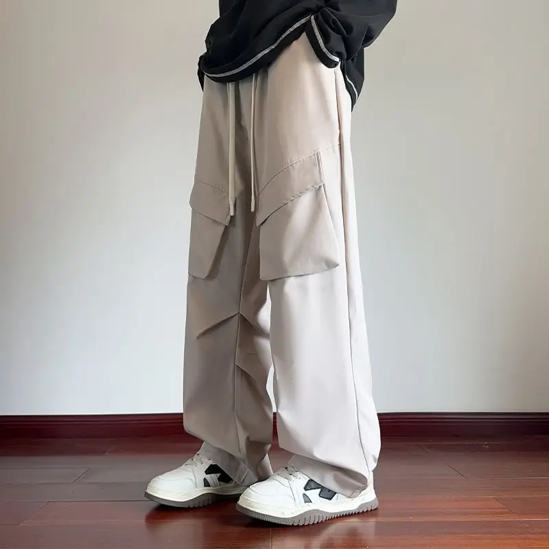 

Мужские рабочие брюки American Sle: весенне-осенние, свободные, прямого кроя, винтажные, с множеством карманов, широкие, повседневные, длинные