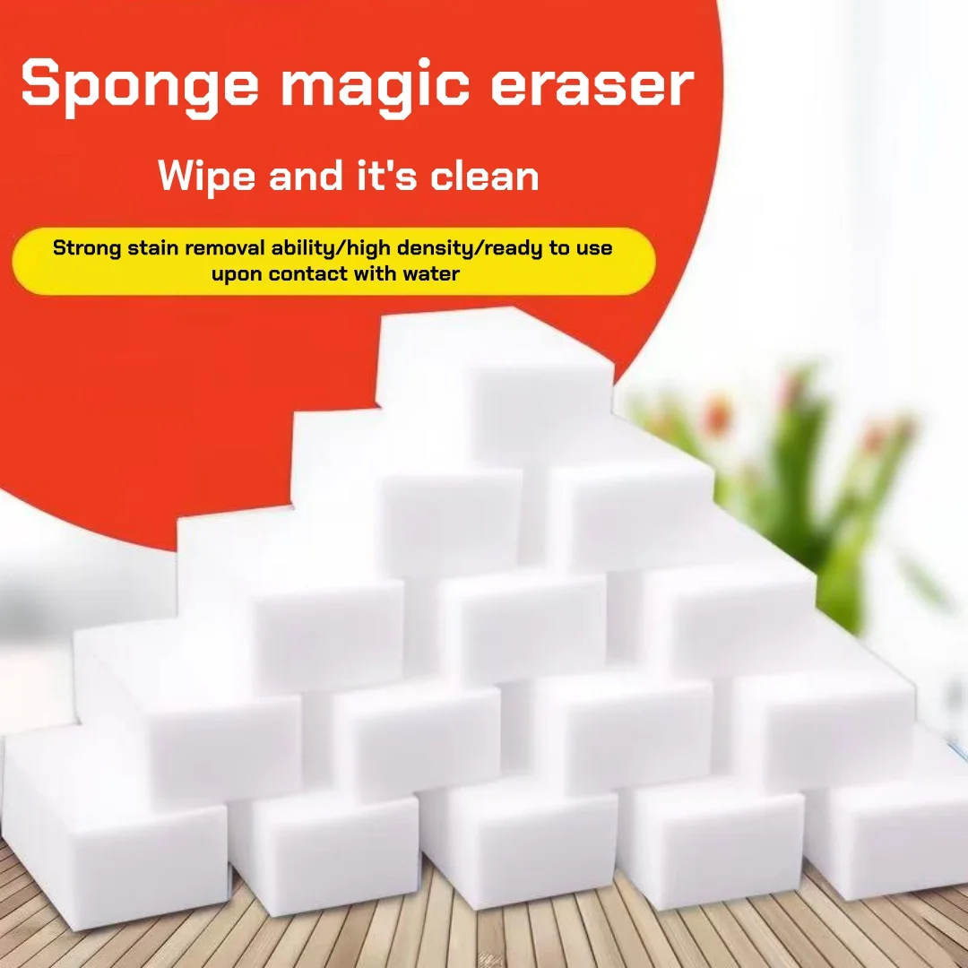 Magic sponge eraser, multi surface powerful scrubbing foam cleaning pad - bathtub, floor, dado, bathroom, wall cleaner